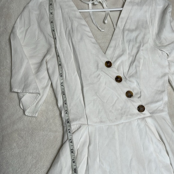 Blue Rain White Button-Front Jumpsuit/Romper - Picture 6 of 10